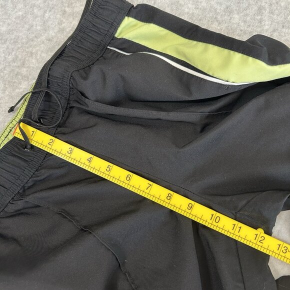 SJB Active Womens M Black Capri Pants Drawstring Waist Pockets Trim Slits Y2K - Picture 9 of 9